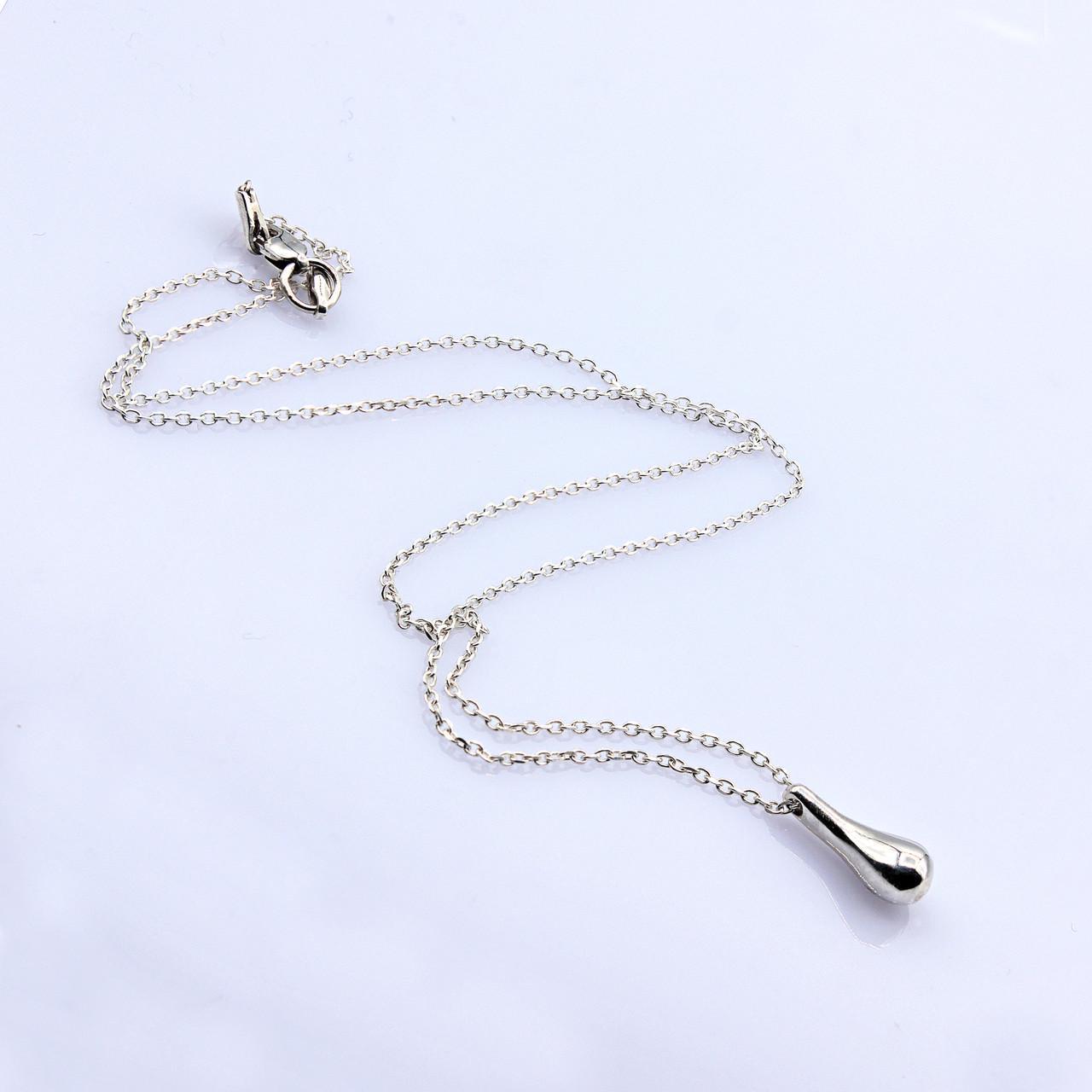 Серебряное колье Капелька