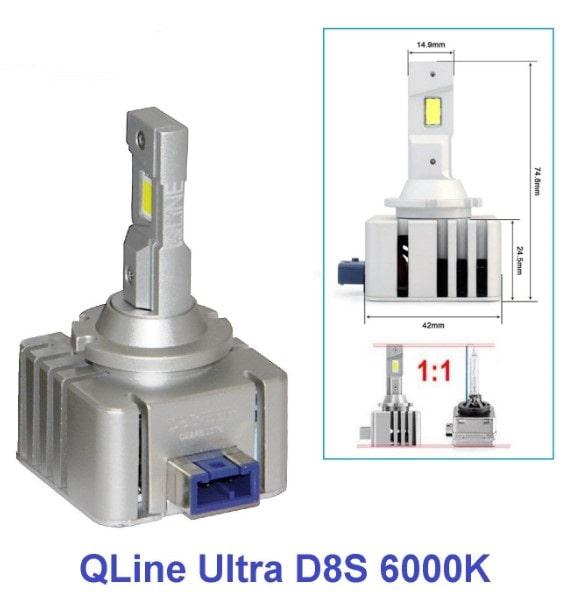 Автолампи Qline Ultra LED D8S 6000K 2 шт. - фото 5 Автолампи Qline Ultra LED D8S 6000K 2 шт. - фото 5