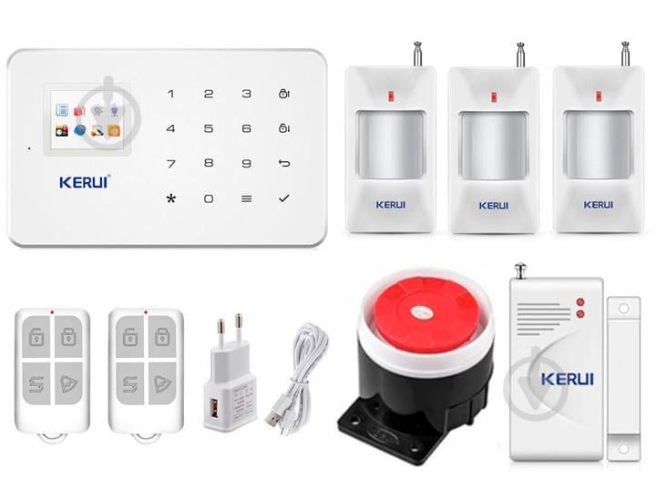 Комплект бездротової сигналізації GSM для дому, дачі, гаража Kerui alarm G18 (OFHFBBEG679FUNJ)