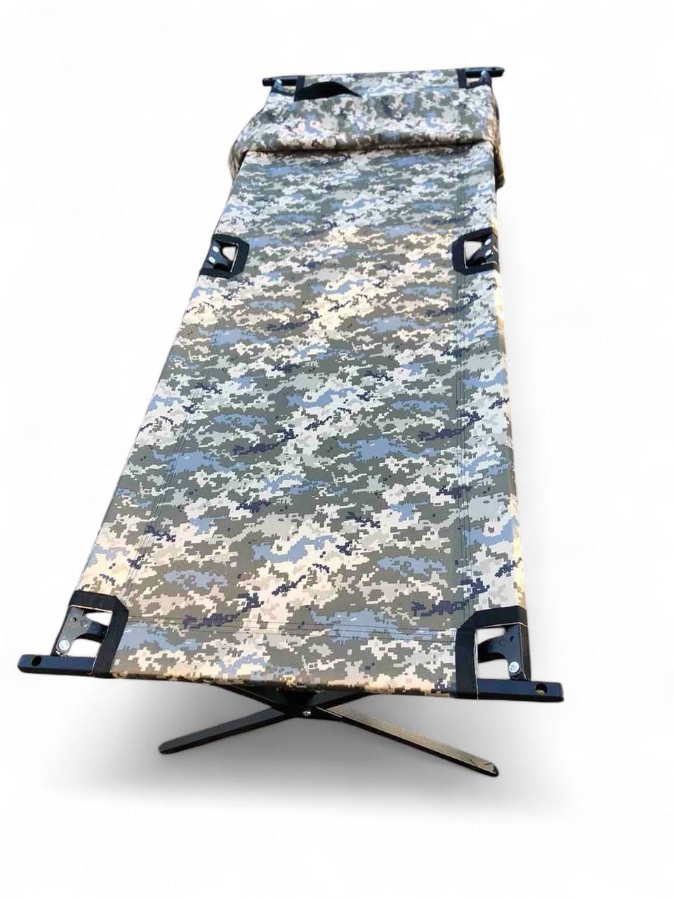 Розкладачка армійська збільшена Aforse тип НАТО до 260 кг 206х72 см Піксель (2422469391)