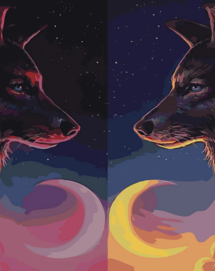 Картина по номерам Strateg Зеркальные хищницы 40x50 см (SY6503)