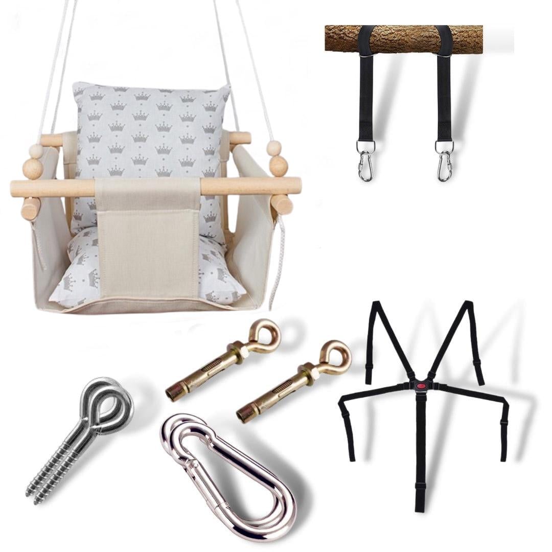 Детская качеля Infancy Короны Молочный (9908808) Детская качеля Infancy Короны Молочный (9908808)