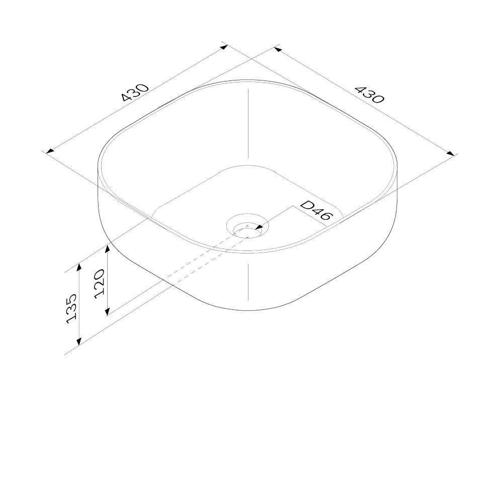 Умивальник накладний AM.PM Func MFAWCC30430WG 430x430x135 мм Білий (195778) - фото 2