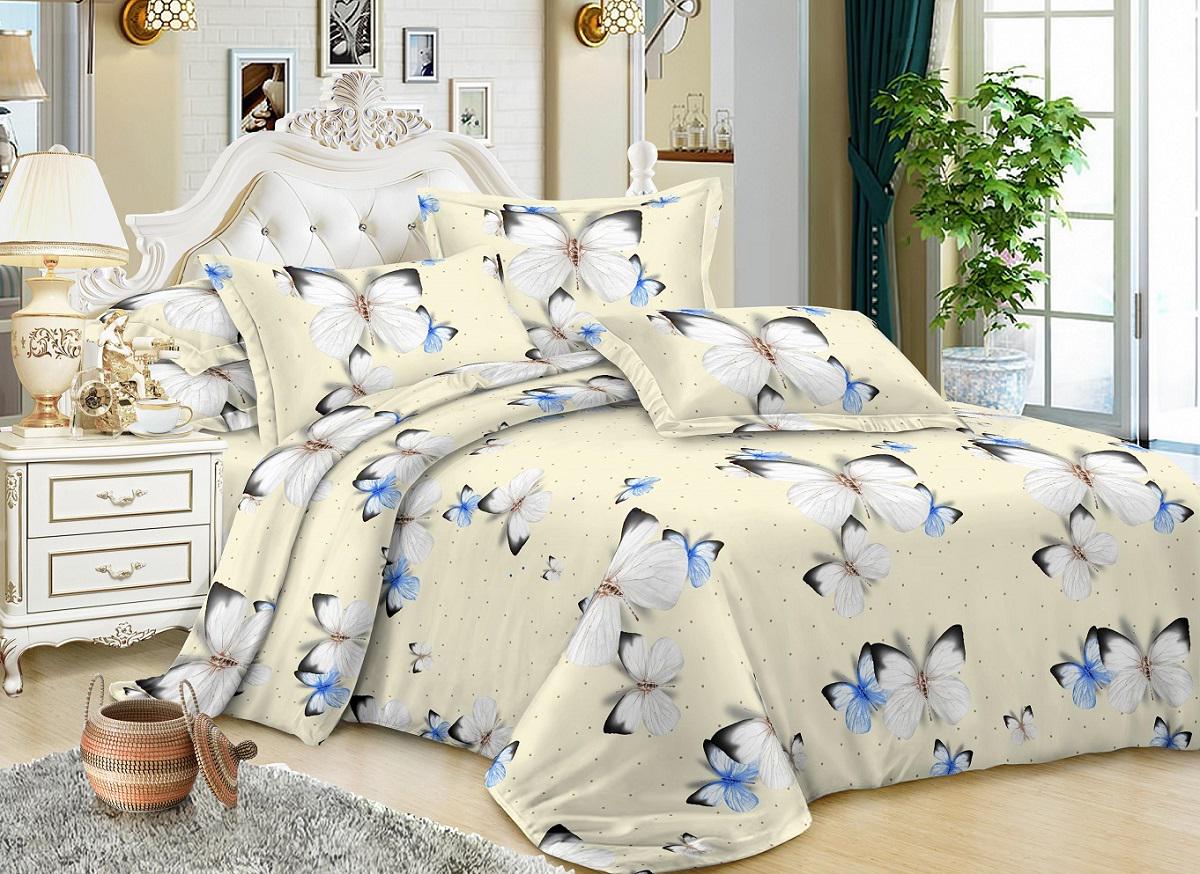 Комплект постельного белья Zastelli 79 жатка двуспальное 175х210 Молочный