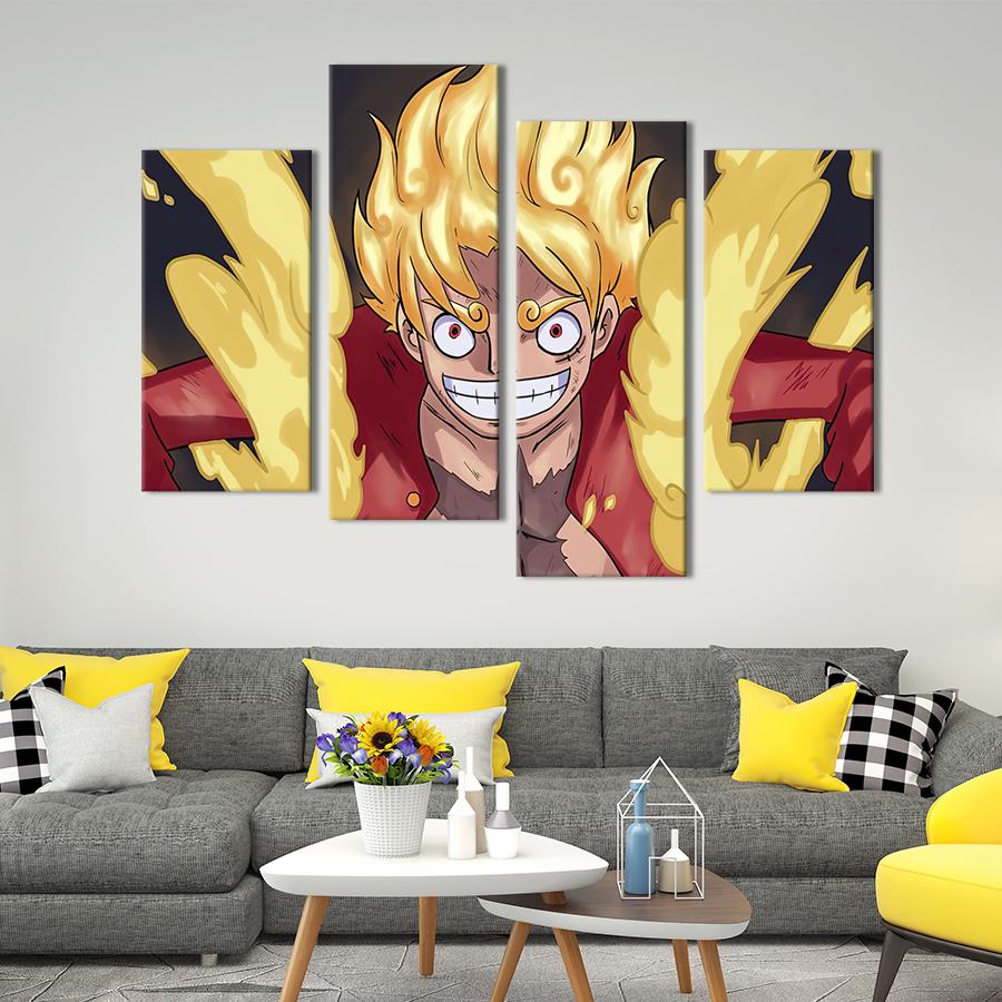Картина модульная из 4 частей Luffy Gear 5 One Piece's XL 149x106 см (725-42)