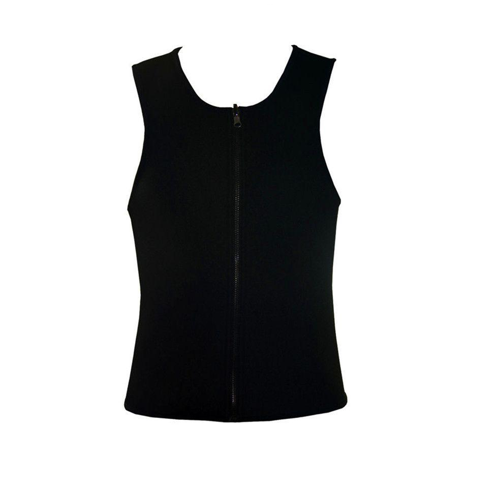 Чоловік жилет для бігу та схуднення Zipper Vest на блискавці