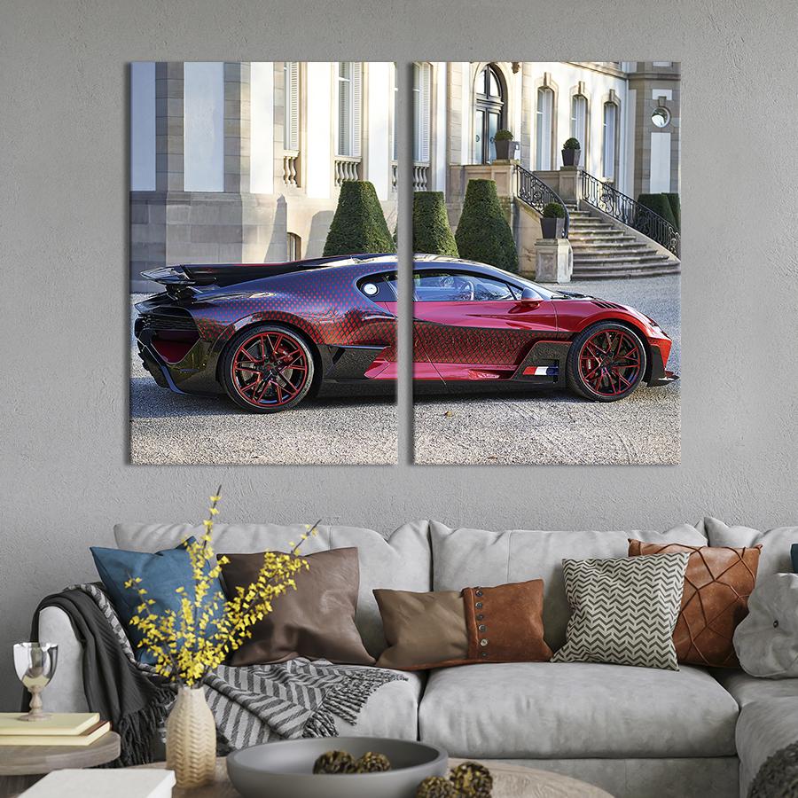 Картина на холсте Красивое авто Bugatti Divo Lady Bug 165x122 см (1306-2)