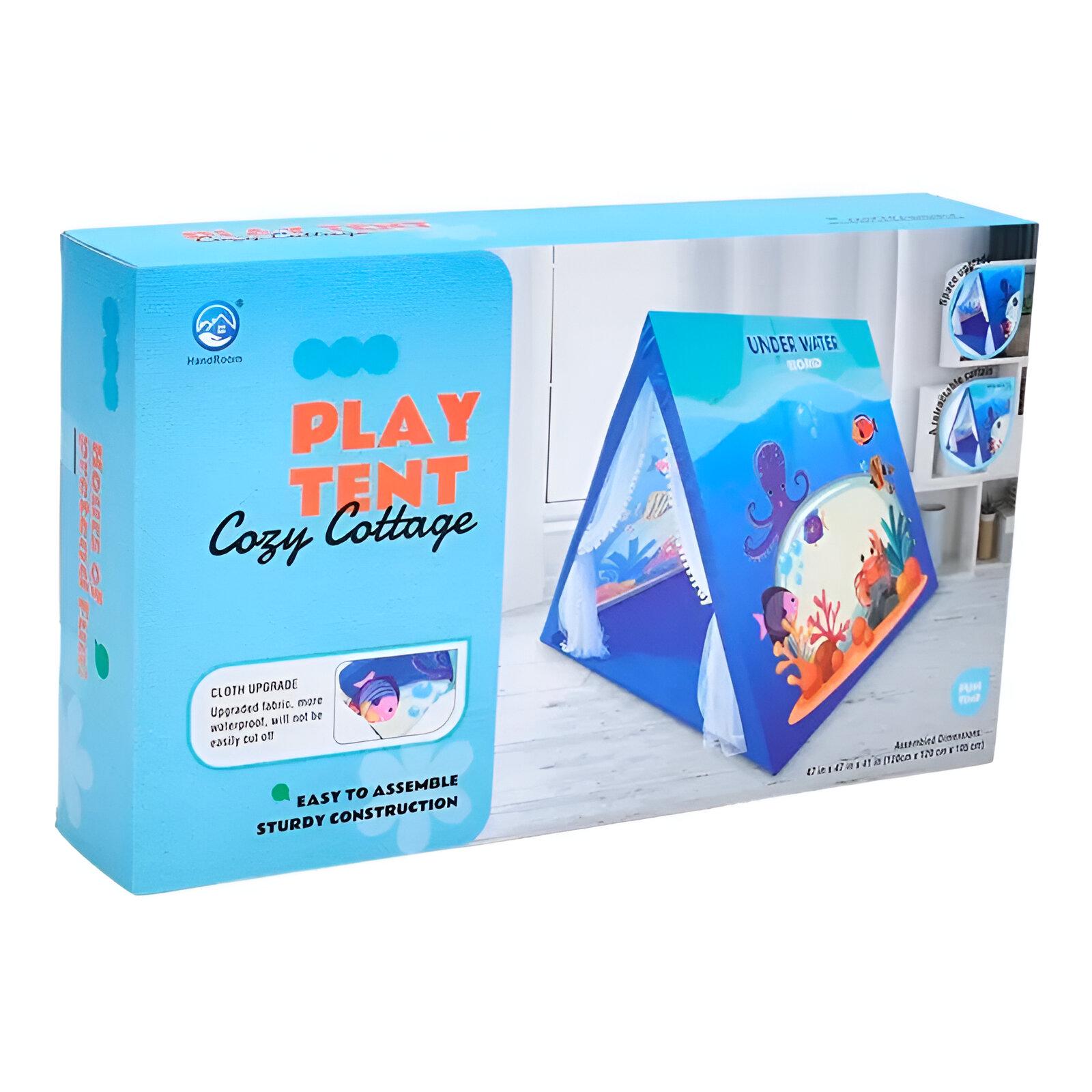 Детская игровая палатка "Подводный мир" 5888-11 120x120x105 см Синий - фото 2