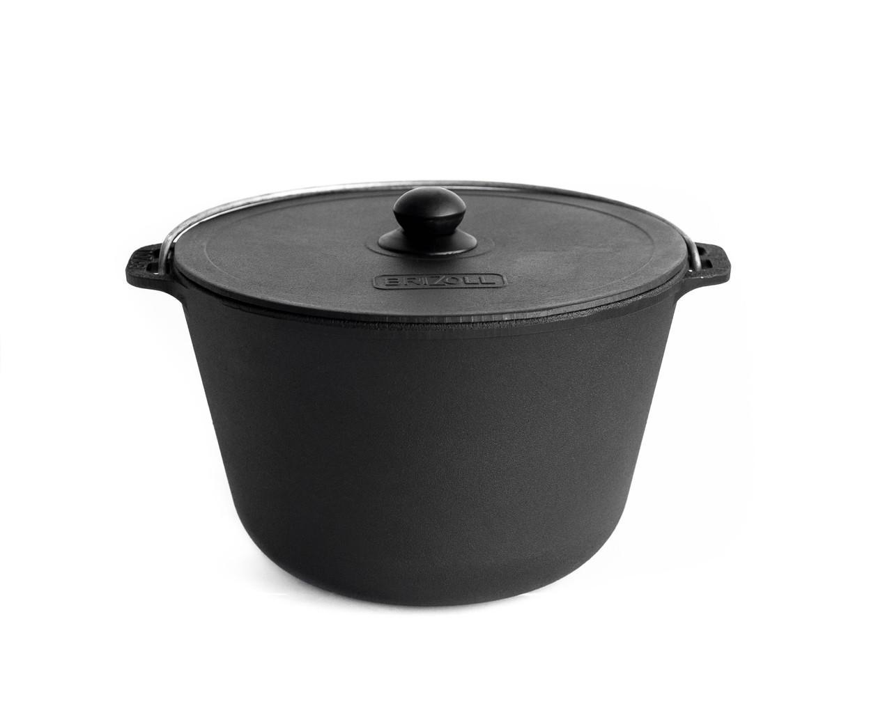 Казан чугунный туристический Brizoll 8 л с крышкой