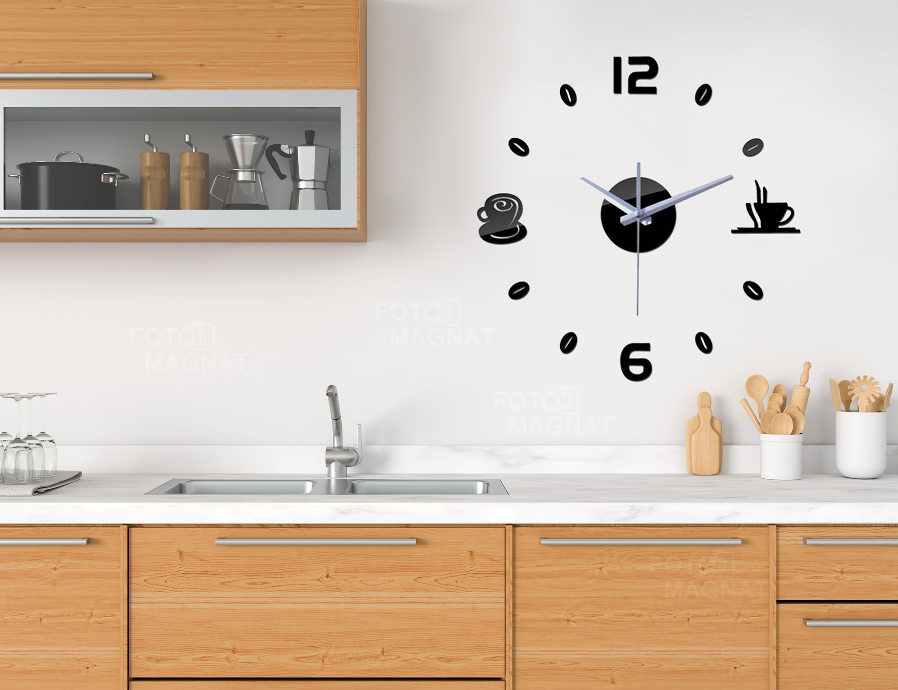 Дизайнерские часы на кухню: 71 фото в интерьере