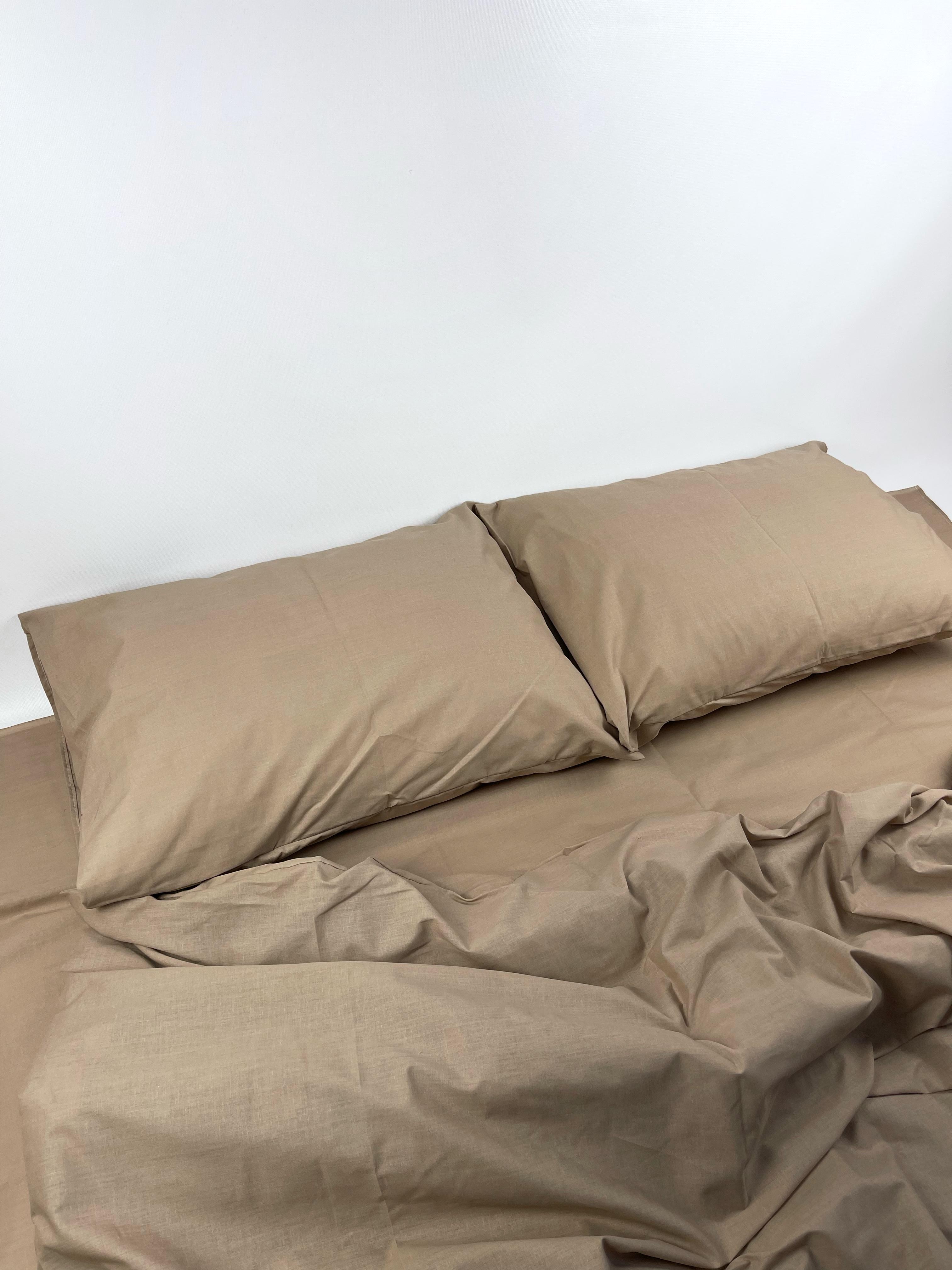 Комплект постельного белья Ватин Голд-Lux семейный Кремовый (14708839)