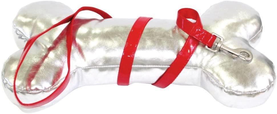 Повідець для собак Croci LEATHERETTE екошкіра нейлон 120х1 см Червоний лак