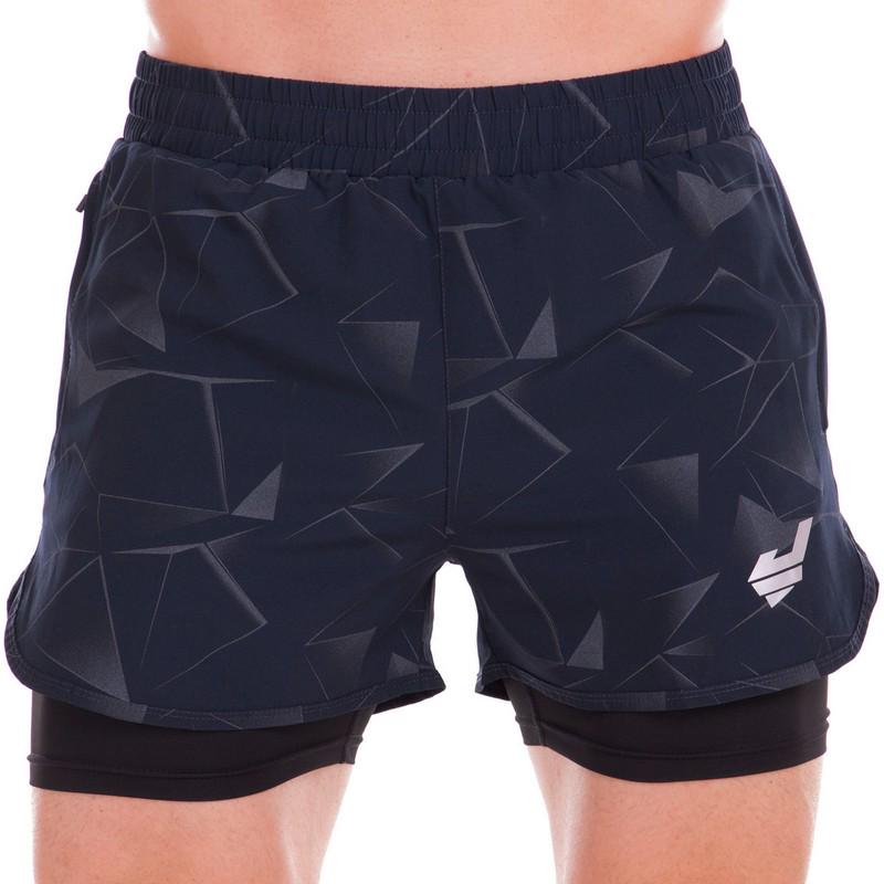 Шорти чоловічі спортивні Jason ST-5 подвійні L Темно-синій - фото 2 Шорти чоловічі спортивні Jason ST-5 подвійні L Темно-синій - фото 2