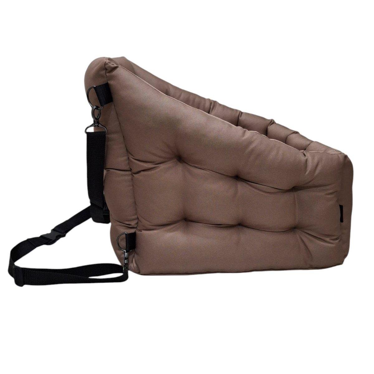 Крісло автомобільне для собак Huge and Tiny зі знімними ременями Waterproof Oxford 50x45 см Карамельний - фото 3 Крісло автомобільне для собак Huge and Tiny зі знімними ременями Waterproof Oxford 50x45 см Карамельний - фото 3