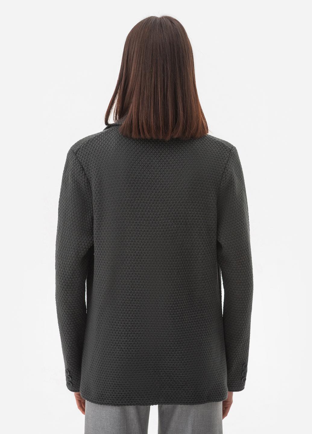 Пиджак женский рисовой вязки SVTR р. 48-50 Темно-серый (598) - фото 7 Пиджак женский рисовой вязки SVTR р. 48-50 Темно-серый (598) - фото 7