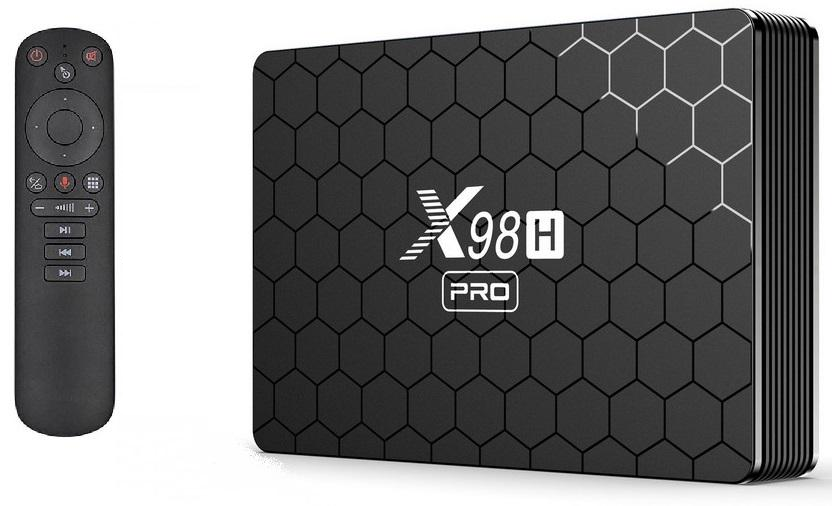 Медіаплеєр X98H PRO 4гб 64гб AllWinner H618 Android 12 та аеропульт з голосовим керуванням G50S (528)