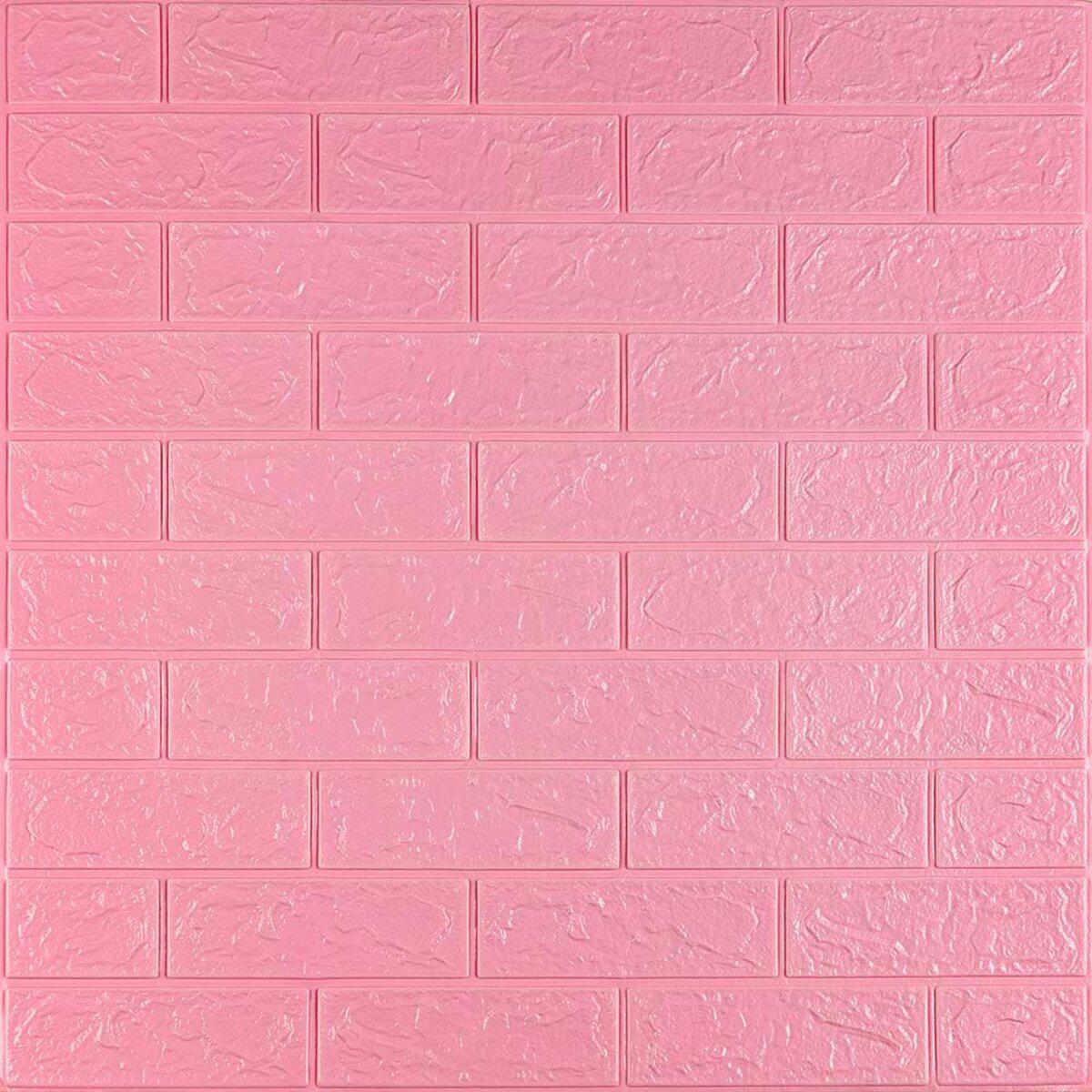 3D-панель самоклеющаяся под кирпич 700х770х3 мм Розовый (SW-00000231)