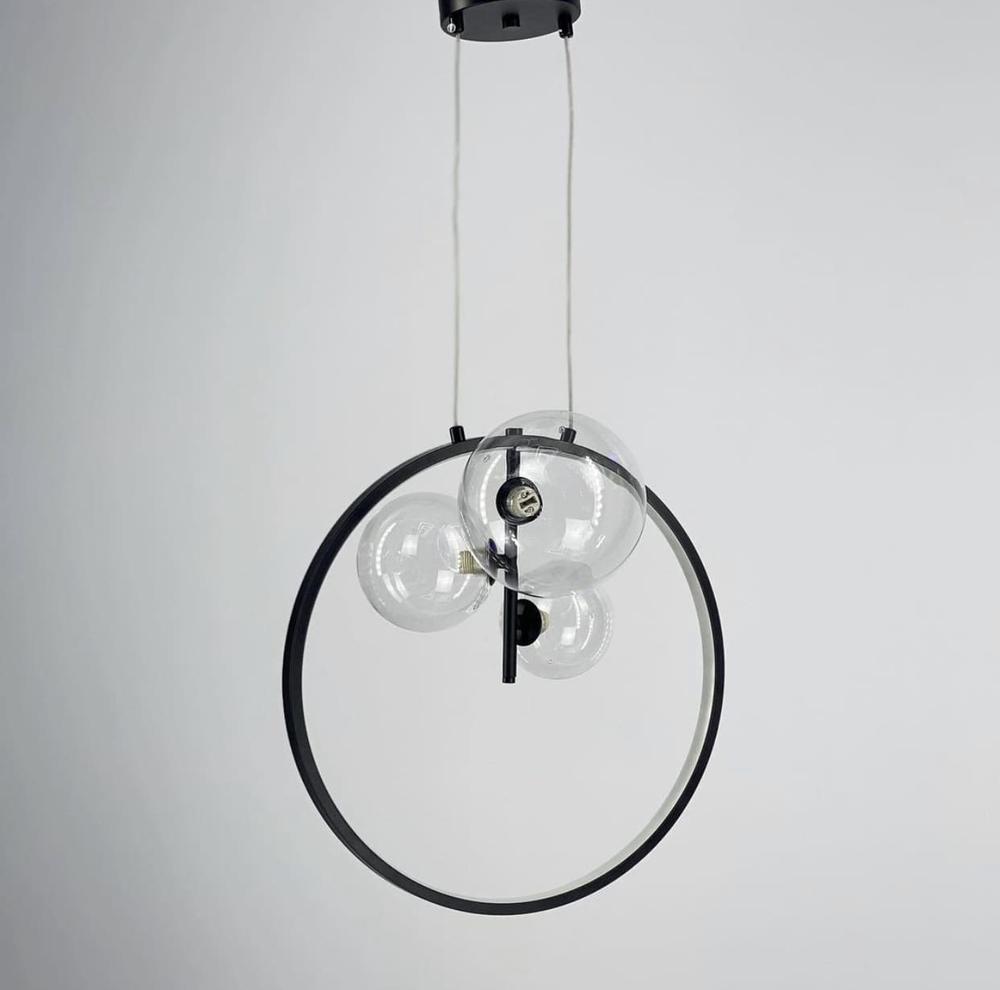 Светильник подвесной Bubble 3 прозрачных плафона размещенных в Led кольце (D 8019-3)