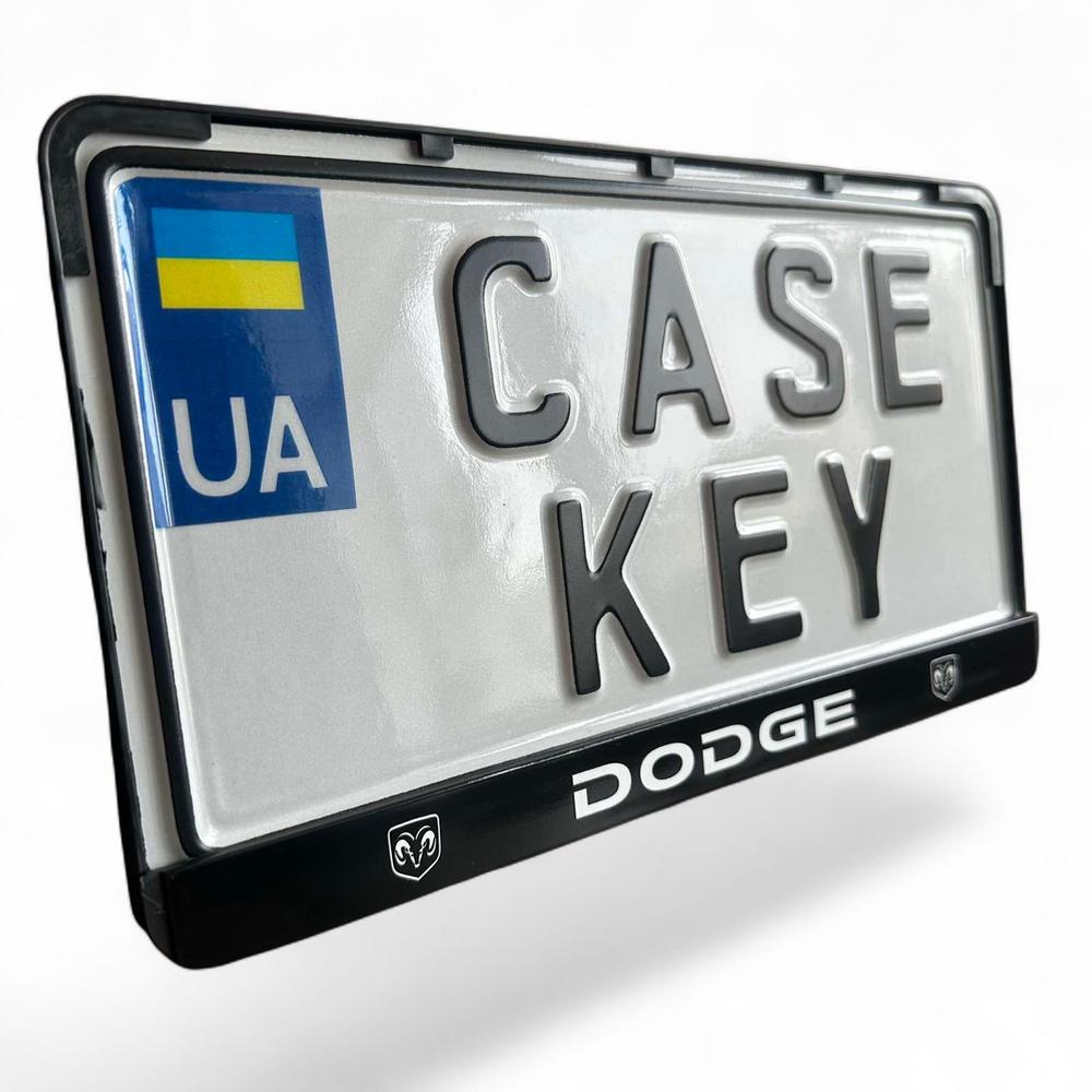 Авторамка США с лакированной печатью Dodge (doramkausa1)