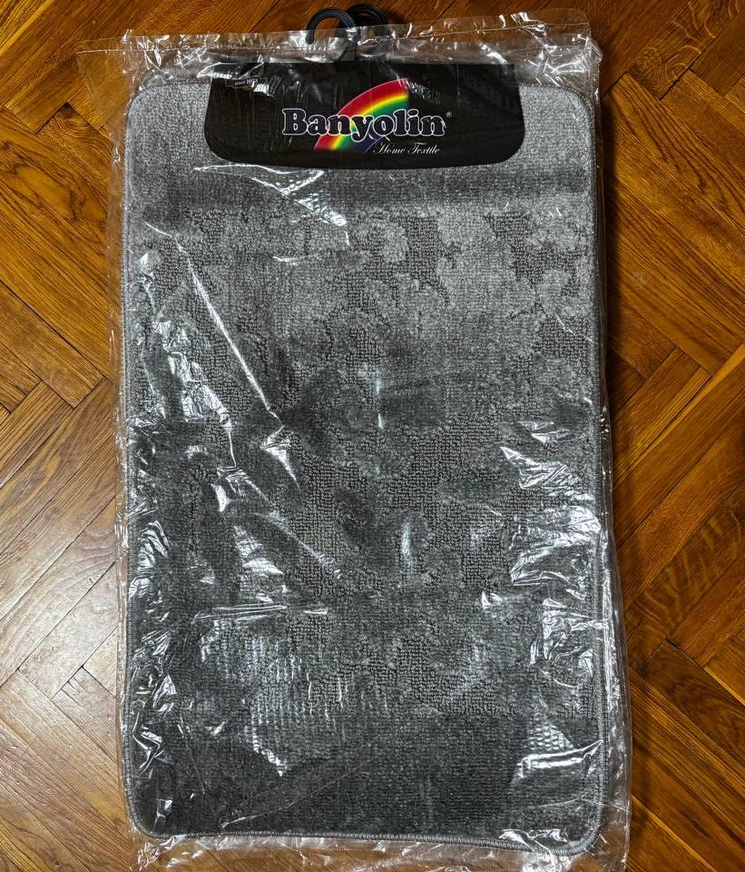 Набор ковриков для ванной и туалета 50х80/40х50 см Серый - фото 2 Набор ковриков для ванной и туалета 50х80/40х50 см Серый - фото 2