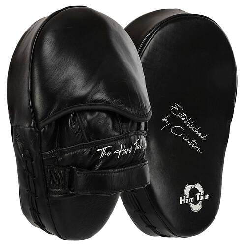 Лапа боксерская изогнутая тренировочная Hard Touch BO-5241 кожаная 2 шт. 26х19х6 см Черный (31773635)