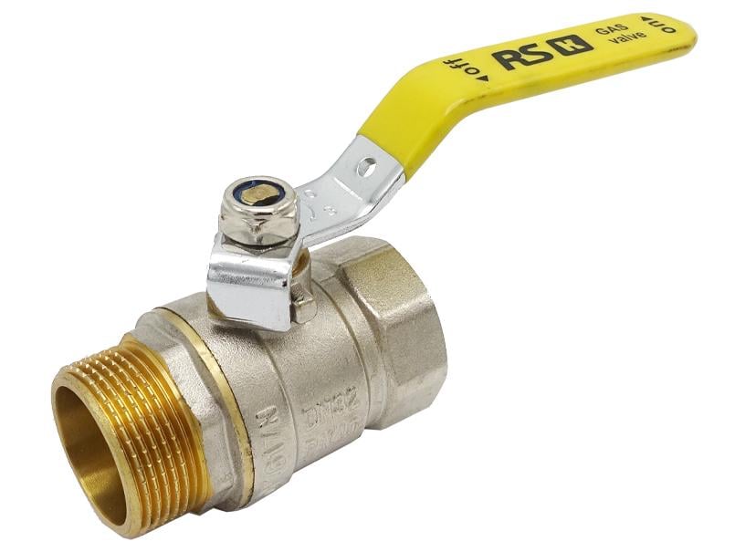 Кран шаровой RSk СW 617 1/4" ВЗ ручка Желтый (RS-RS-kGV18-010)