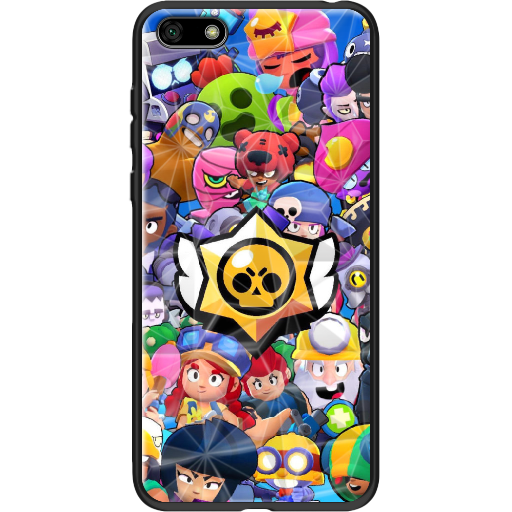 Чехол BoxFace Huawei Y5 2018 Brawl Stars Черный силикон с призмой (33370-up2389-37850) - фото 1