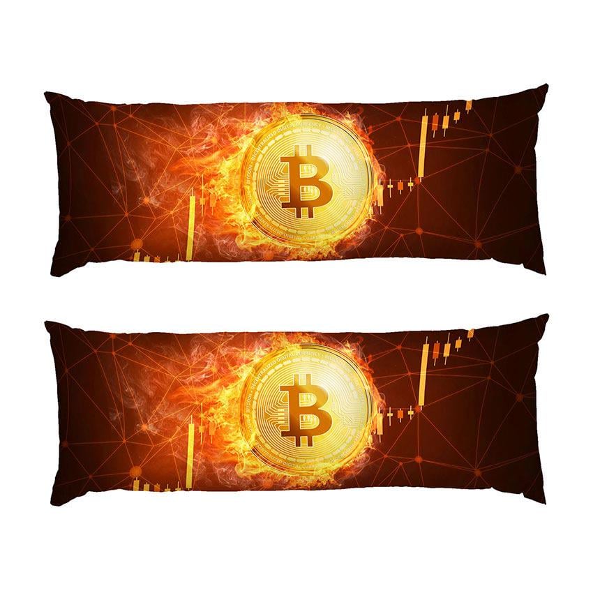 Подушка дакимакура Биткоин Bitcoin габардин 70х30 см (102685)