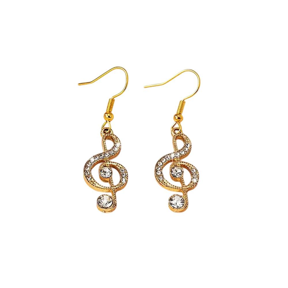 Серьги-подвески женские Скрипичный ключ Золотистый (3000004264)