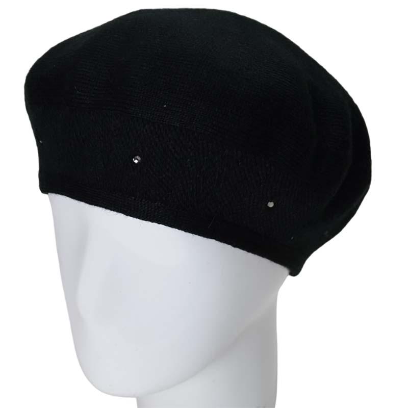 Берет женский Lirus Янна двойной тонкой вязки Черный (119526)