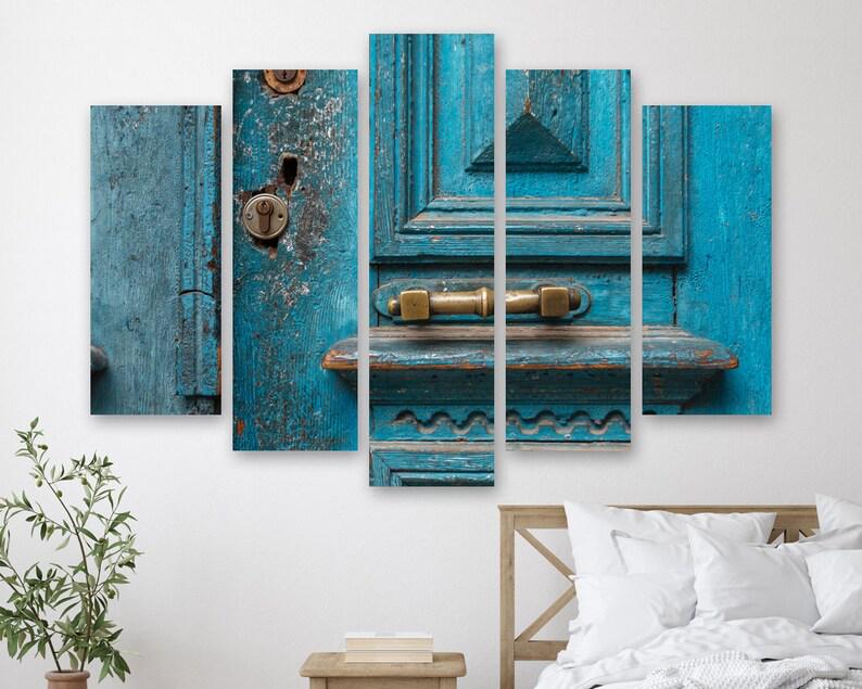 Модульная картина на холсте из пяти частей KIL Art Старая входная дверь 112x68 см (M51_M_214)