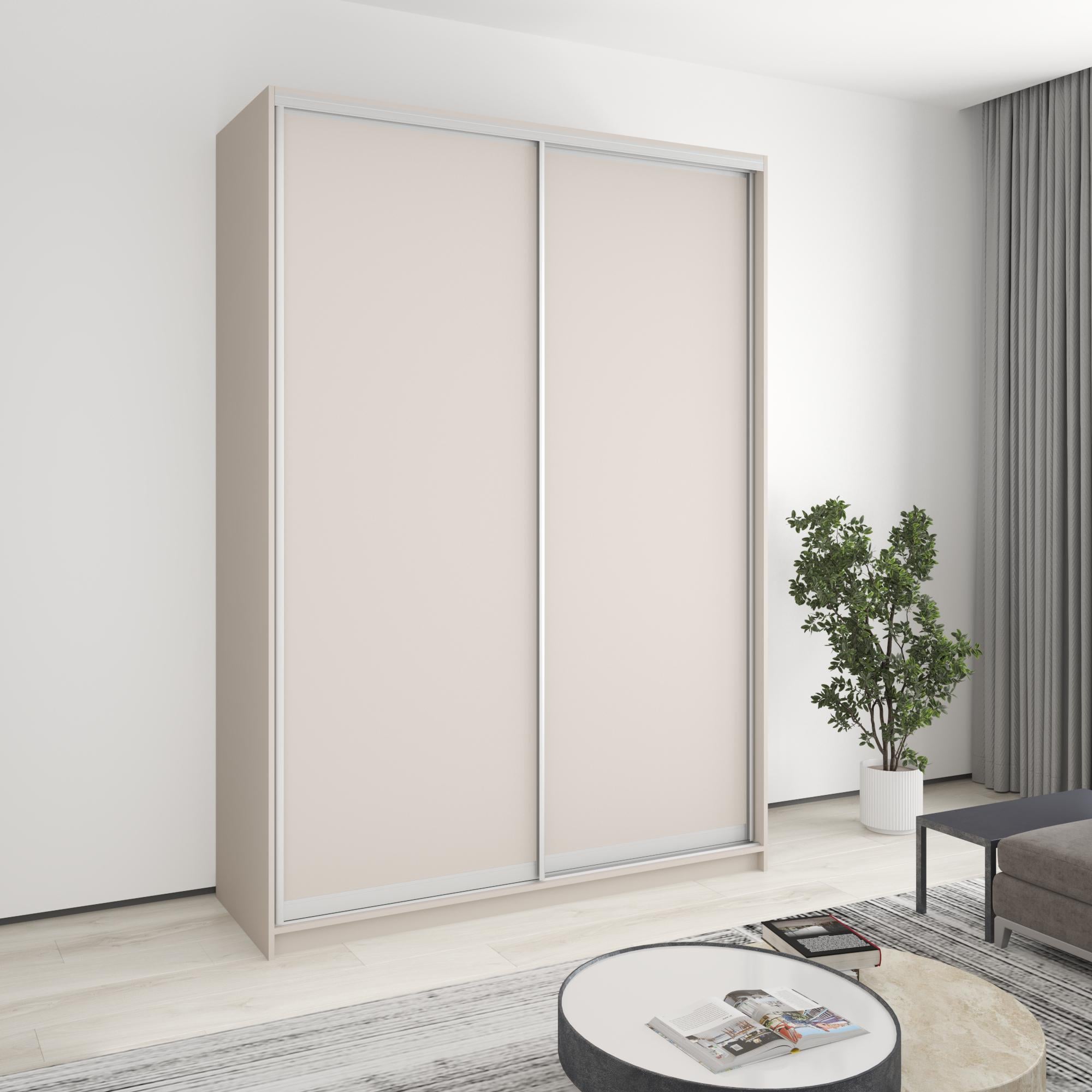 Шкаф-купе двухдверный MebelStar стандарт AL 2 ДСП 170x60x240 см Кашемир (MBS-3634) Шкаф-купе двухдверный MebelStar стандарт AL 2 ДСП 170x60x240 см Кашемир (MBS-3634)