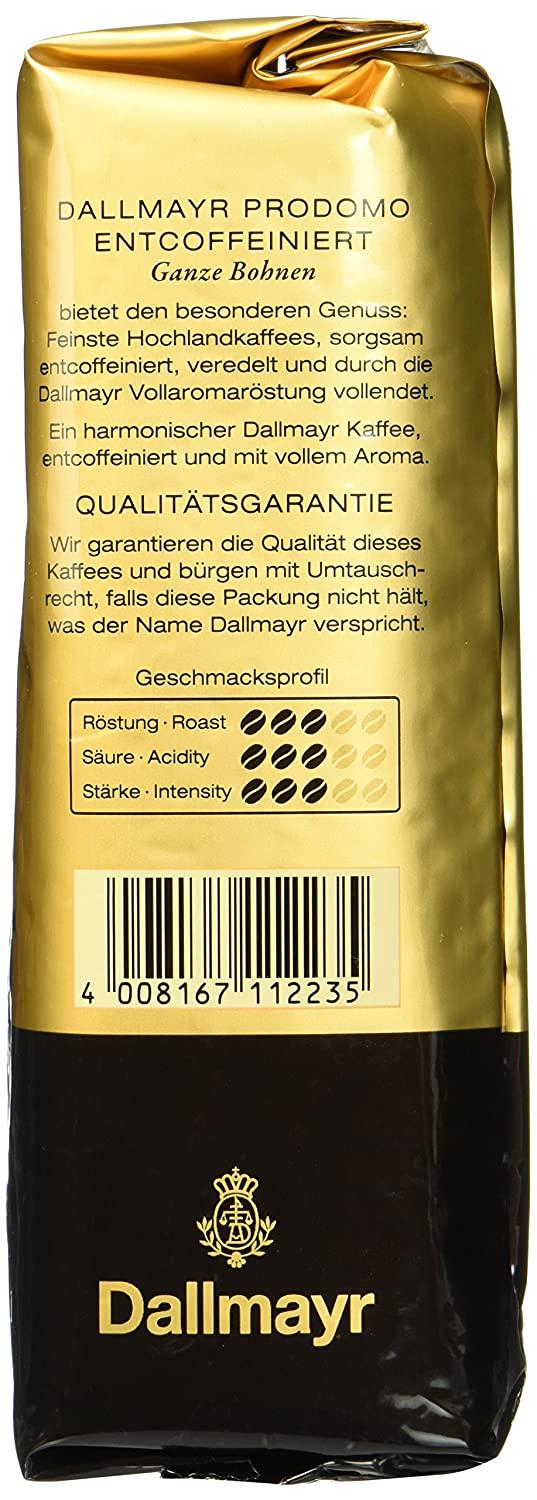 Кава в зернах без кофеїну Dallmayr Entcoffeiniert 100% арабіка 500 г - фото 4 Кава в зернах без кофеїну Dallmayr Entcoffeiniert 100% арабіка 500 г - фото 4