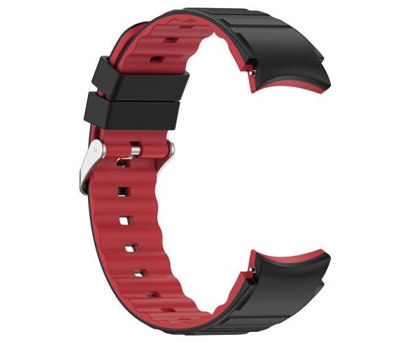 Ремешок Sport Silicone Dual Color для Samsung Galaxy Watch 7 20 мм Черно-красный