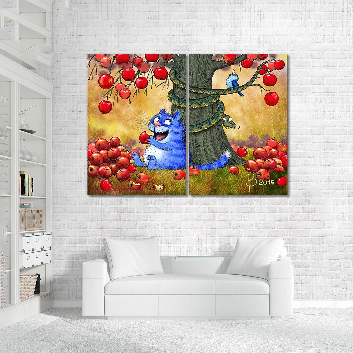 Модульная картина Райские яблочки 2 модуля 30х45 см