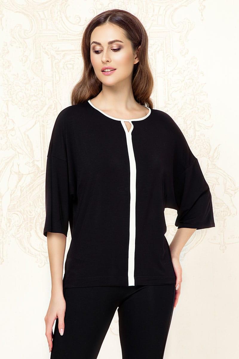 Блуза Anabel Arto р. 42/S Черный/Шампань (64595)