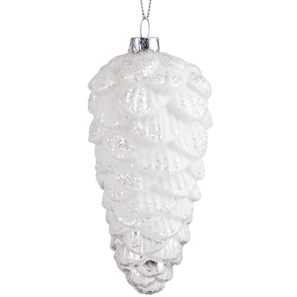 Елочная игрушка Шишка в снегу 12,5 см 4 шт. (6017-132)