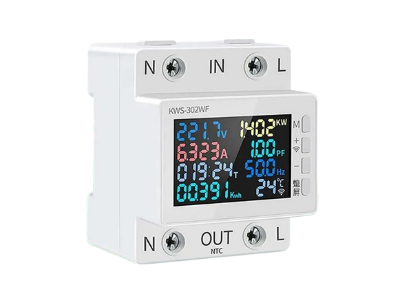 Розумний лічильник електроенергії KWS-302WF 63A WI-FI 8 показників