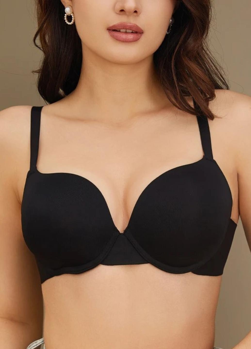 Бюстгальтер женский гладкий на косточках Wonderful Comfort 85D Черный (1861-38D-2)