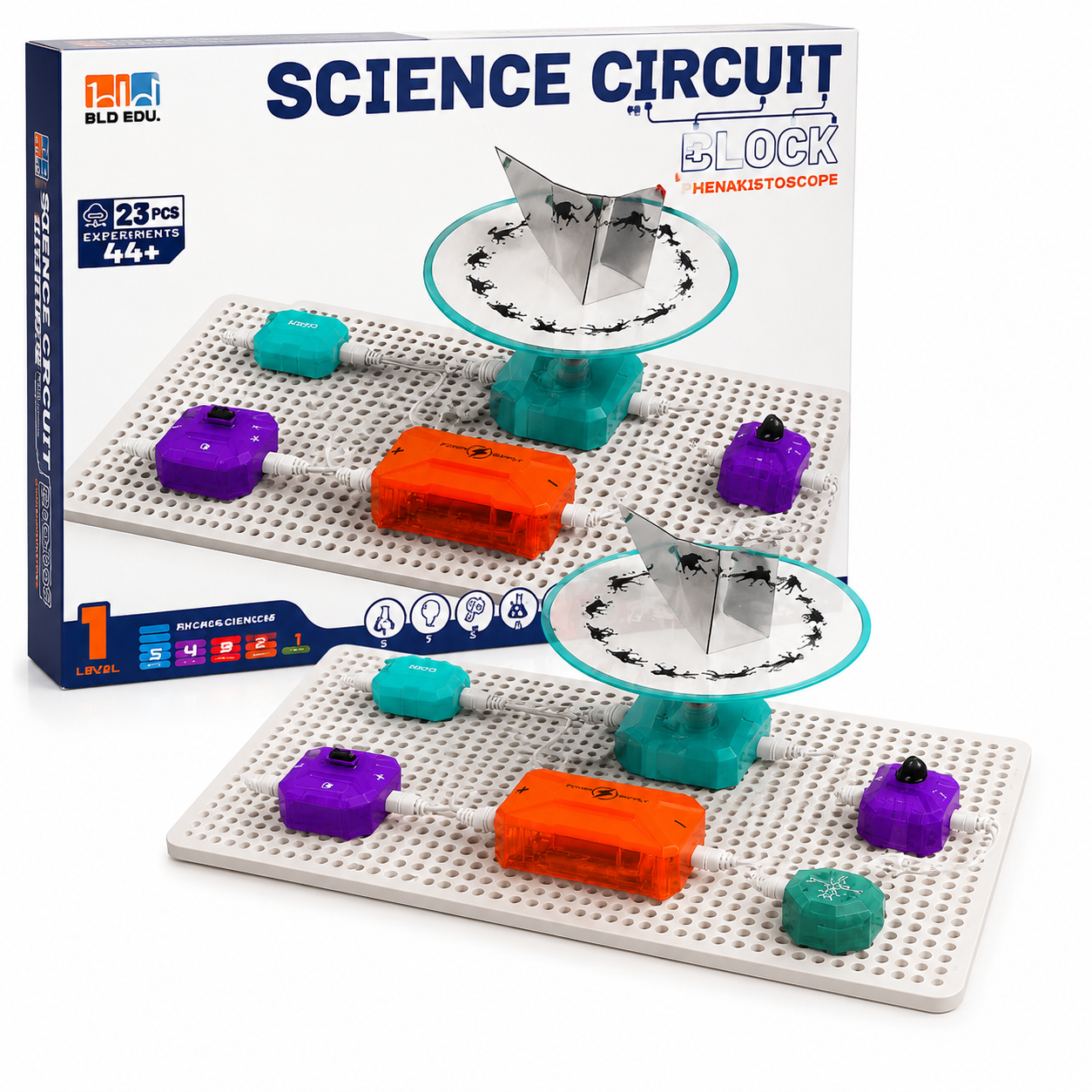 Конструктор электронный Science Circuit Block D1015 Phenakistoscope 23 элемента работает от батареек 44 эксперимента (3147499203)