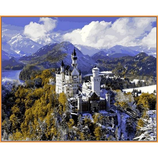 Картина по номерам Babylon Замок Нойшванштайн зимой 40x50 см (NB1094)