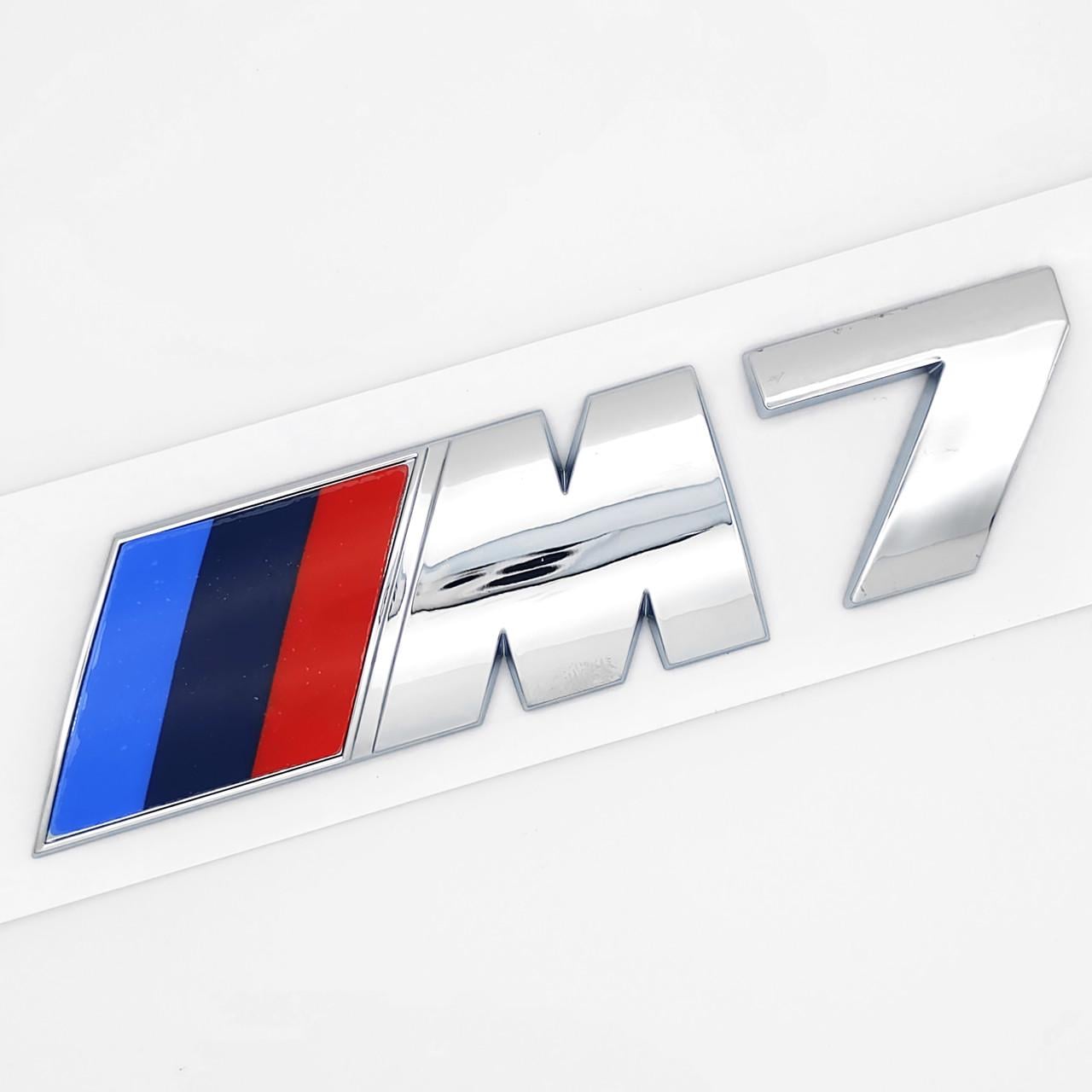 Емблема напис M7 BMW 11,5х2,7 см ABS Хром глянцевий (3038002313)