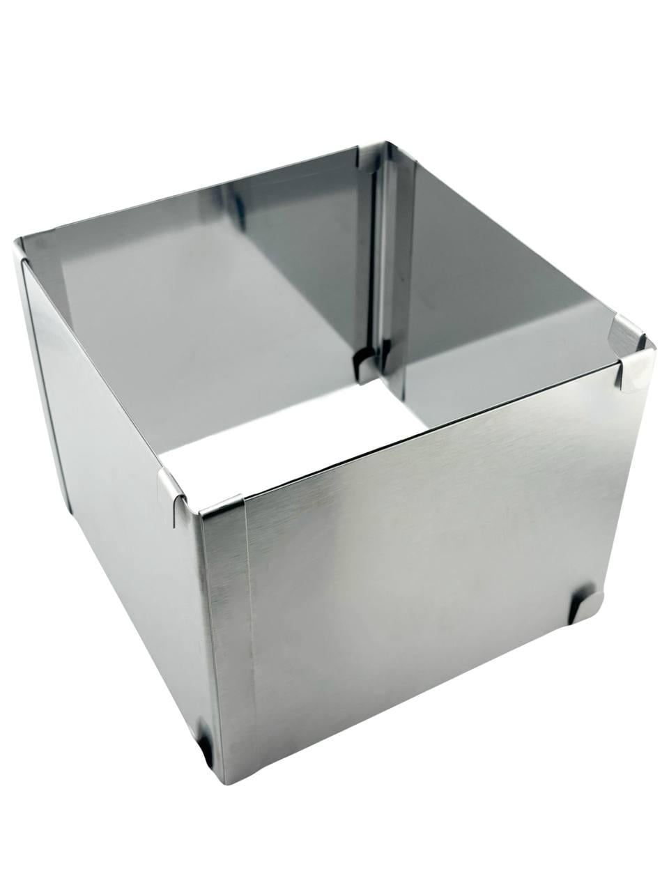 Форма раздвижная Квадрат для выпечки и сборки тортов 12 см стороны 15-28 см (12539)