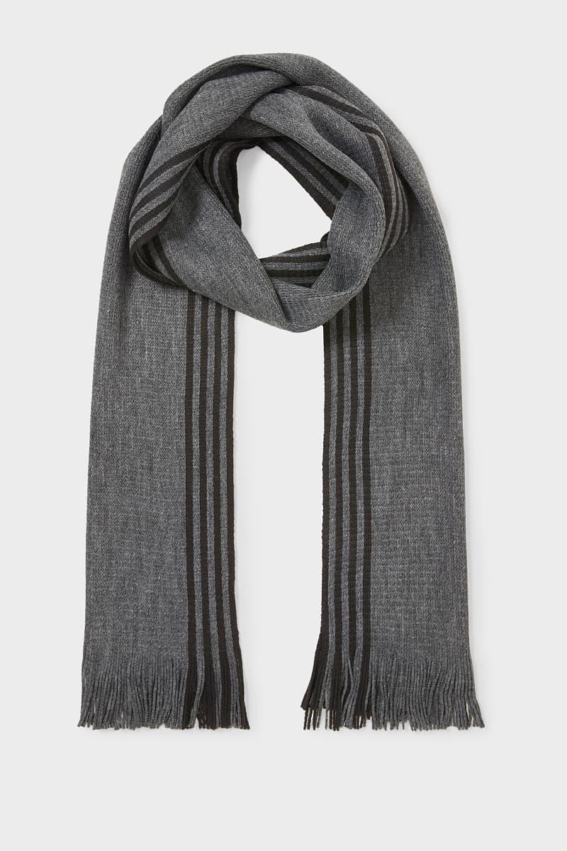 Шарф C&A 170x30 см Темно-серый (2113798)