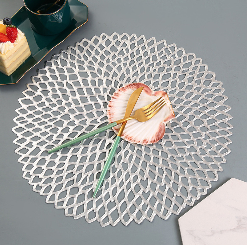 Серветка сервірувальна 5454 38 см Сріблястий (4220837)