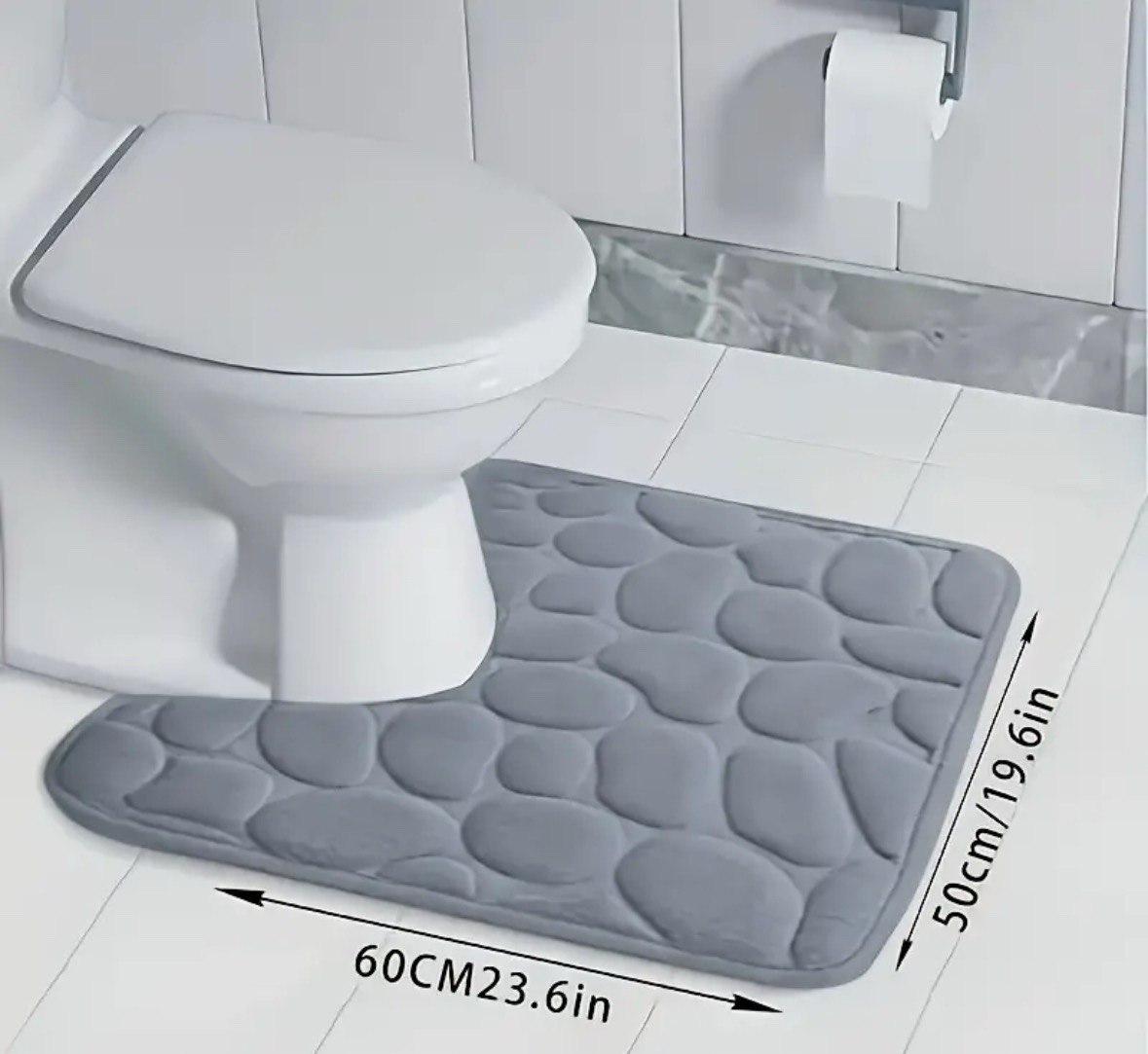 Коврик для туалета Stone Premium Memory Foam 60х50 см Светло-серый (KTS0002) - фото 7 Коврик для туалета Stone Premium Memory Foam 60х50 см Светло-серый (KTS0002) - фото 7