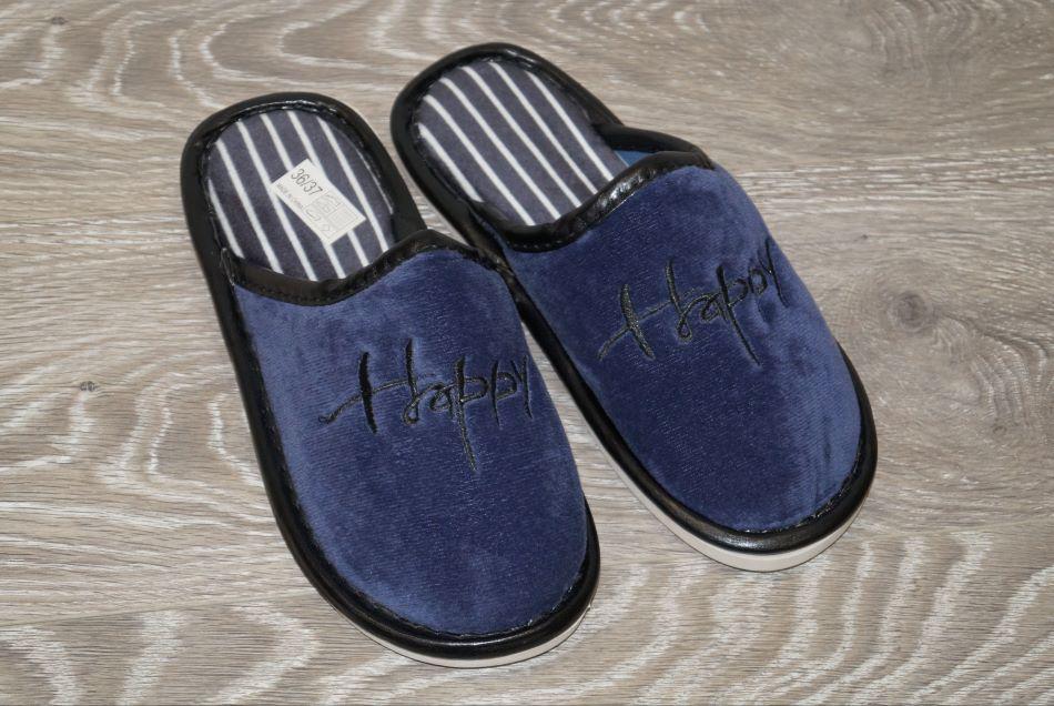 Тапочки комнатные Elmob 40/41 р. 25 см Синий (30126-4041) - фото 2