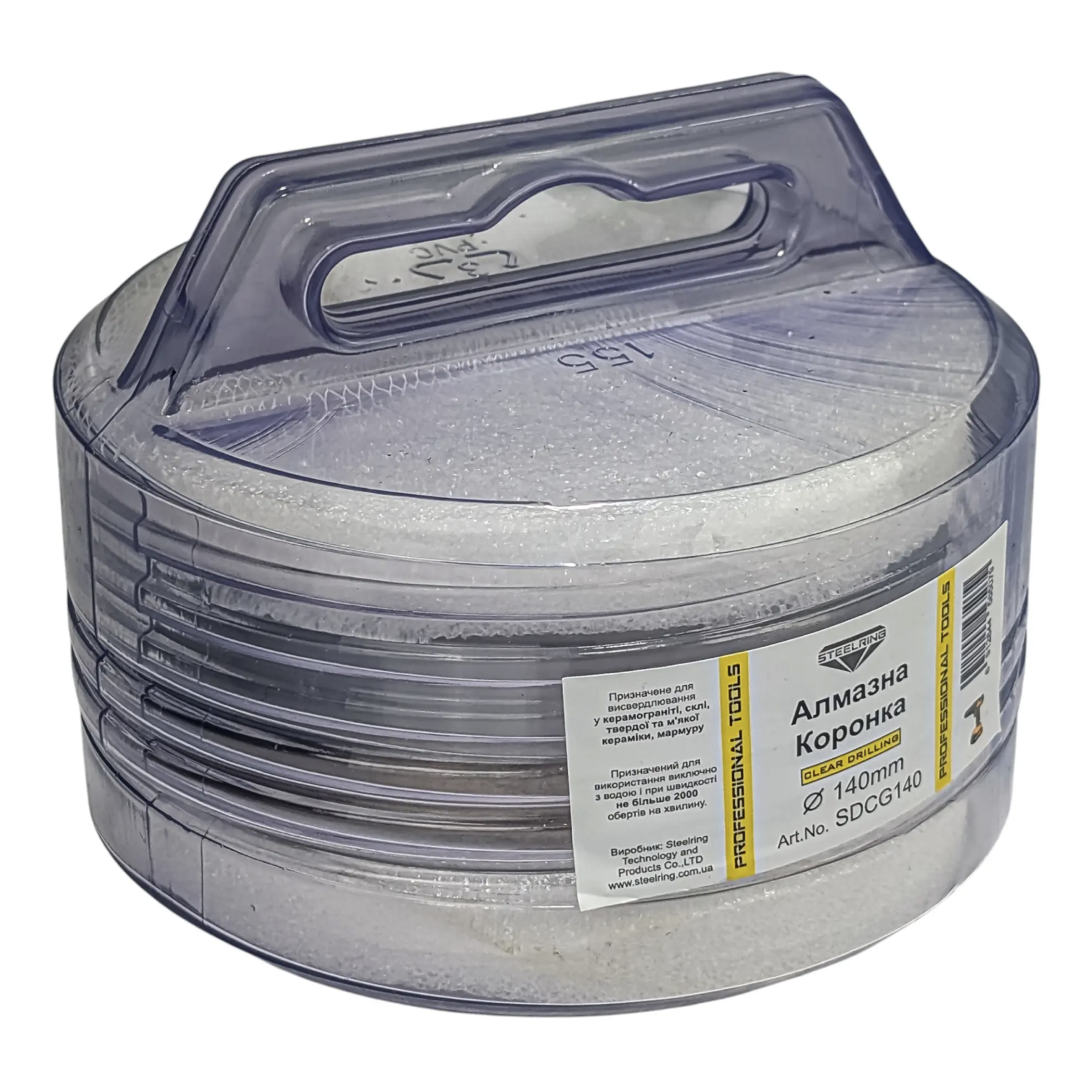 Коронка алмазная STEELRING Perfect 140 для керамики и стекла под дрель (SDCG140) - фото 5