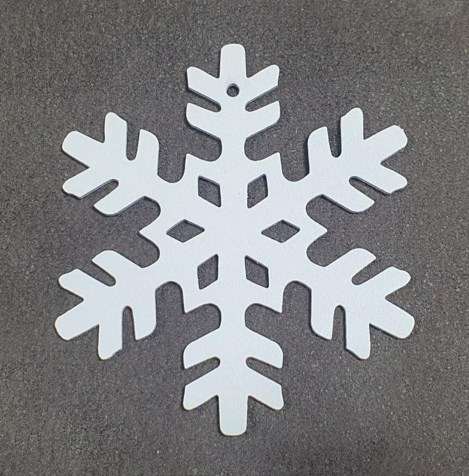 Підвіска новорічна Сніжинка алюмінієва 10 см Білий Підвіска новорічна Сніжинка алюмінієва 10 см Білий