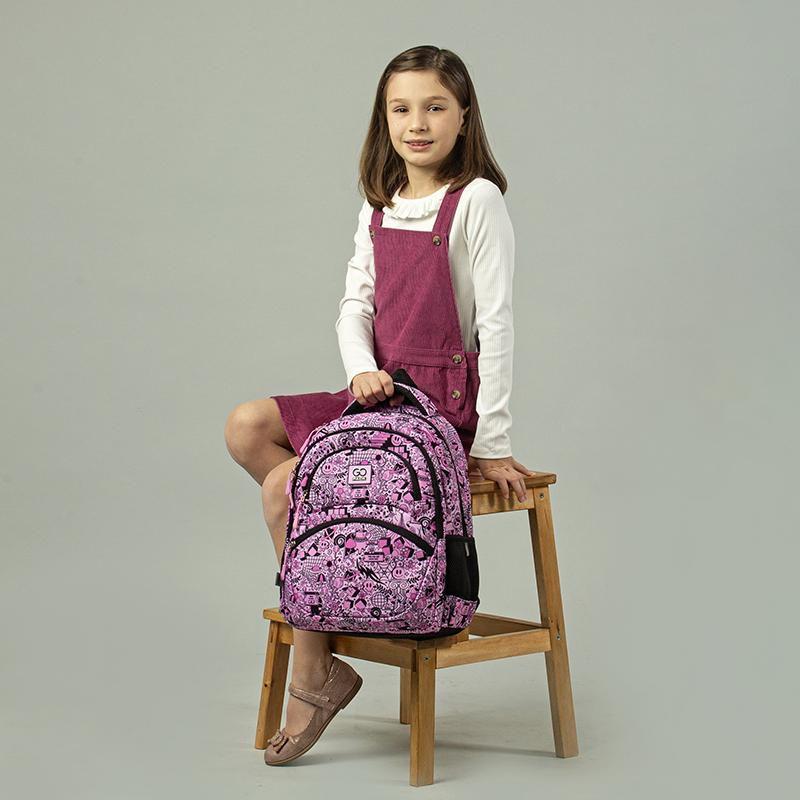 Рюкзак GoPack Education Endless Dream 39x29,5x12 см 17 л Рожево-чорний (GO24-175M-3) - фото 3